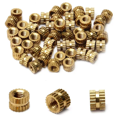 Vista 83 de Tuercas moleteadas de rosca hembra M2x3mm OD Tuercas de inserción roscadas de latón Tuercas de incrustación hidráulicas soldadas juntas Kit surtido