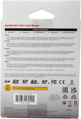 Vista 3 de SANDISK Lector de tarjetas SD UHS-I - SDDR-C531-GNANN