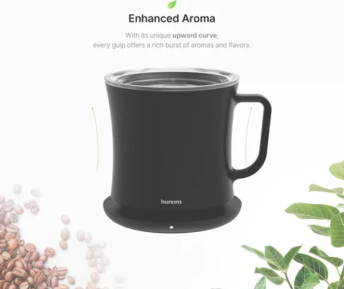 Vista 13 de Smug Mug Warmer V2 Taza de control de temperatura premium y base de calefacción Calentamiento inteligente de 131.0 °F (131 °F) 1 año