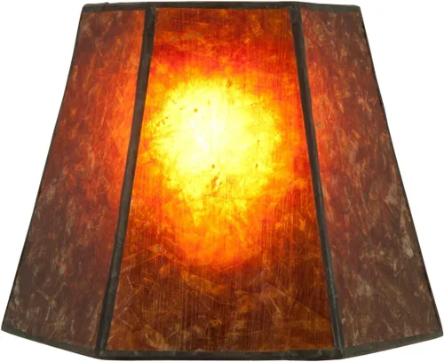 Vista 4 de Upgradelights Reemplazo de pantalla de lámpara de mica de puente uno de 12 pulgadas para lámparas de pie 7x12x7.5