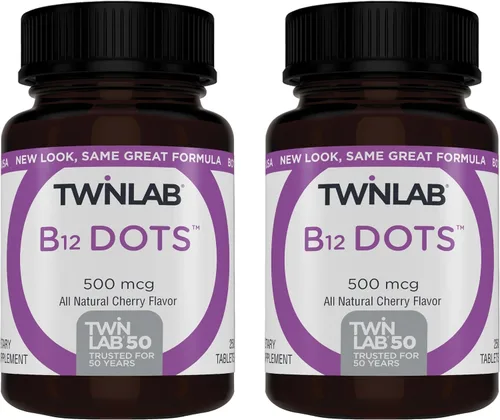Vista 7 de Twinlab B-12 Dots, soporte de producción de energía, 250 tabletas