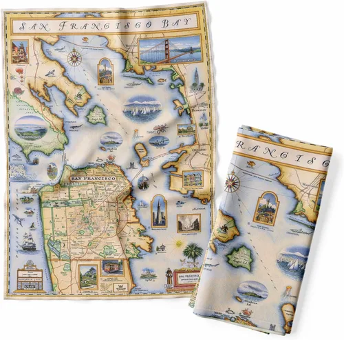 Vista 7 de Xplorer Maps 1000 Islands Map - Toalla decorativa de harina para cocina, 100% algodón, 18 x 24 pulgadas