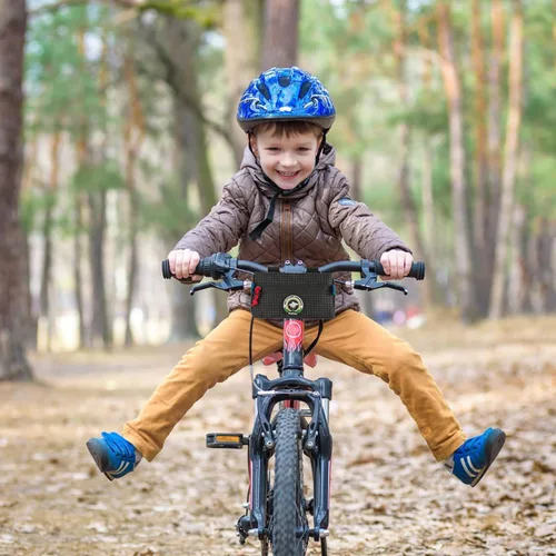 Vista 6 de Bolsa para Manillar de Bicicleta Vortika, Paquete de Cesta Frontal para Bicicleta Infantil, Bolsa Impermeable para Bicicletas, Bolsa Pequeña