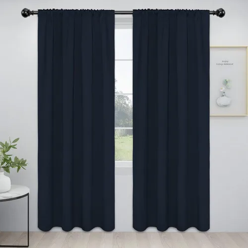 Vista 89 de Easy-Going - Cortinas opacas con bolsillo para varilla para dormitorio, cortinas de ventana para oscurecer la habitación para sala de estar