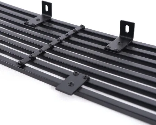 Vista 5 de CHEDA Parrilla Billet Negra de Inserción para Parachoques Compatible con Ford F150 Pickup 2009 2010 2011 2012 2013 2014 (Negro)