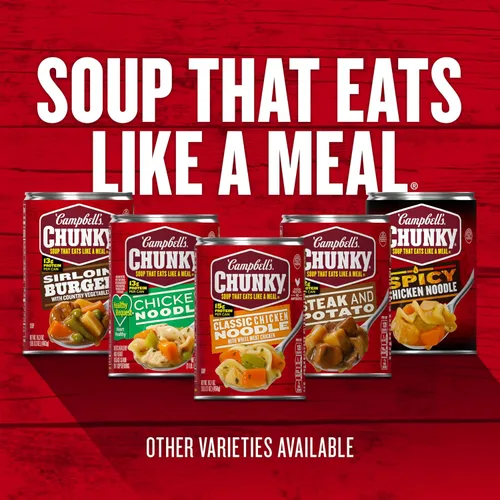 Vista 9 de Campbell's Chunky Healthy Request - Sopa de carne de res con verduras de campo, lata de 16.3 onzas, caja de 8