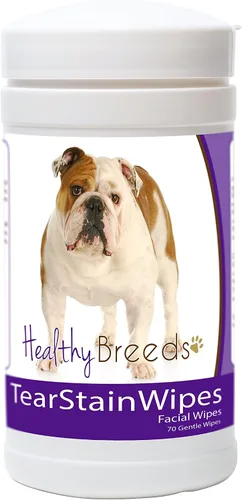 Vista 17 de Healthy Breeds Toallitas quitamanchas de lágrimas para perros para pastor australiano – Más de 100 razas – Limpiador facial de ojos – 70 toallitas