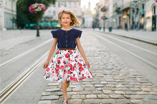 Vista 6 de YJ.GWL Vestido de niña de flores, vestido floral de mezclilla, vestidos de princesa para niñas, vestido blanco de primavera y verano, trajes