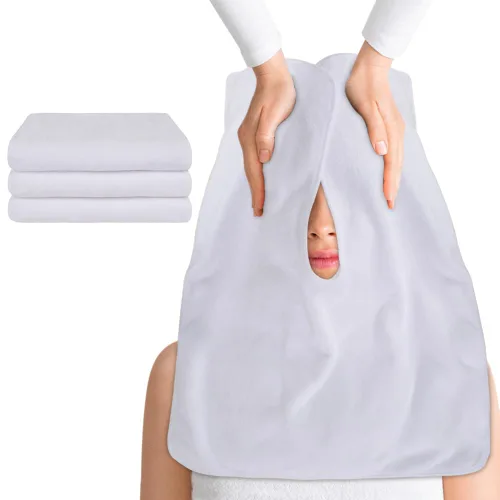 Vista 18 de SINLAND Toallas de Microfibra para Esteticistas para Faciales Eliminación de Mascarillas Envoltorio Facial Paño Facial Suave con Diseño Dividido