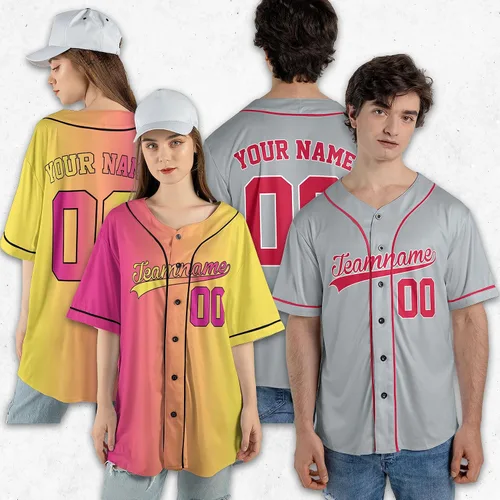Vista 4 de Camiseta de béisbol personalizada, camiseta de béisbol personalizada, uniforme deportivo para hombres, mujeres, adultos y niños, haz tus propias