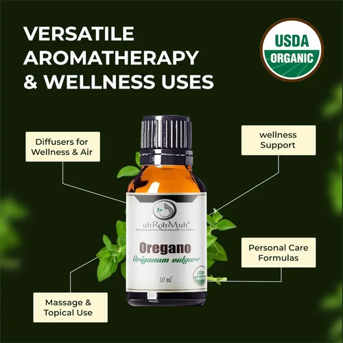 Vista 5 de Aceite esencial de orégano orgánico – 100% puro destilado al vapor Origanum vulgare de España Aceite de aromaterapia natural para difusor, piel