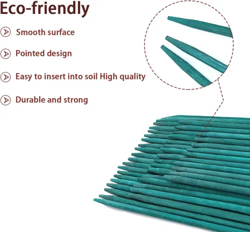 Vista 3 de 50 Piezas Palos para Plantas Estacas Verdes para Plantas, Soporte para Plantas Estacas de Jardín para Plantas de Interior y Exterior, GAGINANG