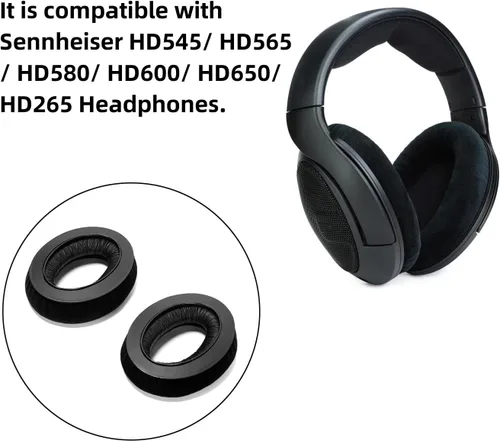 Vista 7 de 1 par de fundas de espuma de terciopelo negro para auriculares con 2 espuma acústica, 1 cojín para la cabeza