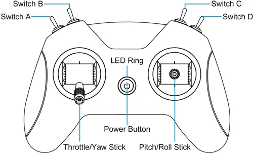 Vista 5 de BETAFPV Frsky D16 LiteRadio 2 SE Control remoto de radio, compatible con BETAFPV Configurator V2, actualización de firmware, simulador FPV, carga
