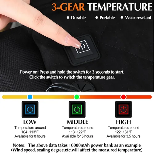 Vista 3 de Thyle Portable Heated Seat Cushion for Bleachers Foldable Heating Cushion 3 Mode Adjustable Heated Stadium Chair Bleacher Seat for Bleachers Indoor