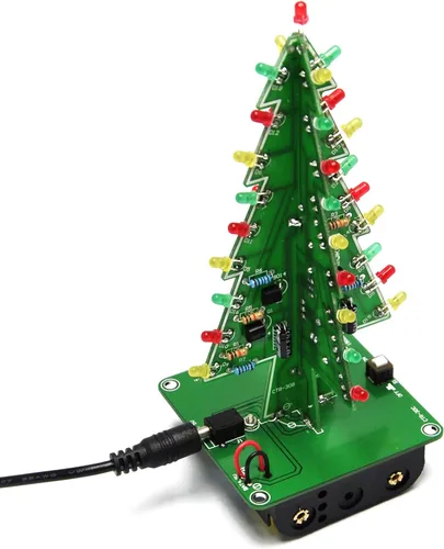 Vista 4 de Gikfun 3D USB árboles de Navidad 3 colores LED DIY Kit Flash LED Circuito EK1719