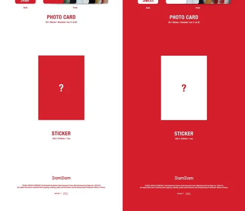 Vista 6 de GOT7 BamBam Sour & Sweet 1er álbum plegable póster en paquete+Lyricsbook+Photobook+Book Holder+Photocard+Pegatina+Seguimiento sellado aleatorio