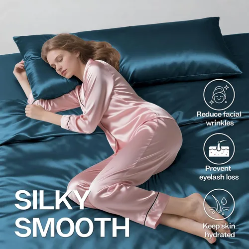 Vista 100 de MR&HM - Funda de almohada de satén