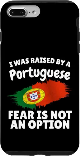 Vista 12 de I was Raised by a Portuguese Portugal Flag Gift Son Daughter Case for iPhone 16