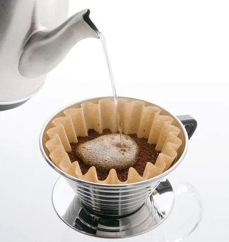 Vista 7 de Kalita Wave Series gotero ondulado 155 [Para 1 a 2 personas] #04151, marrón (bronce)