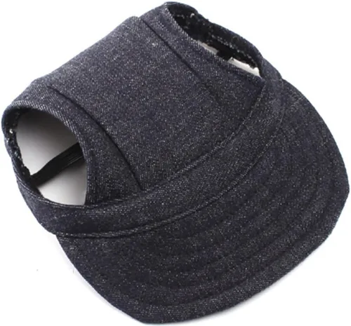 Vista 29 de Sombrero deportivo para perros, sombrero de lona para mascotas, sombrero de tela Oxford de béisbol deportivo con agujeros para las orejas