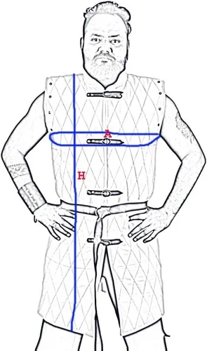 Vista 7 de Gambeson - Abrigo acolchado grueso y tejido de algodón de Armadura