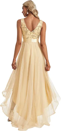 Vista 2 de Ever-Pretty Vestido de fiesta de noche sin mangas con cuello en V para mujer 0793