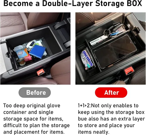 Vista 3 de TTCR-II Compatible con 2019-2024 2025 2026 BMW Serie 3 Organizador de consola central, para BMW Serie 4 Bandeja organizadora de consola i4 G26