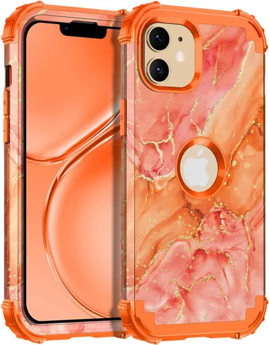 Vista 117 de Miqala Funda para iPhone 12, iPhone 12 Pro, que brilla en la oscuridad, tres capas, resistente a los golpes, protección de plástico duro + funda