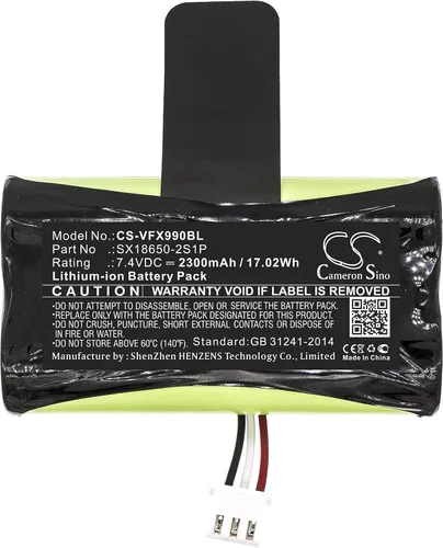 Vista 3 de Batería de repuesto de 2300 mAh para Verifone X990 X970 SX18650-2S1P (7.4V)