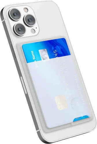 Vista 10 de oakxco Cartera de teléfono adherente, soporte seguro de silicona para tarjetas de teléfono, funda de bolsillo adhesiva para tarjetas