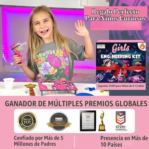 Vista 5 de Butterfly EduFields Más de 100 proyectos STEM Mini kit de ingeniería para niñas de 8, 10, 12 y 15 años Los mejores experimentos científicos