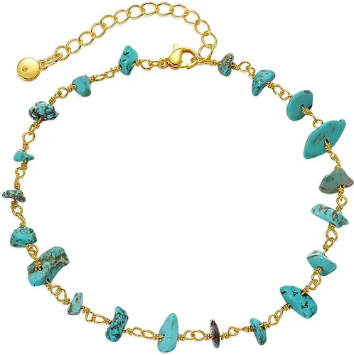 Vista 37 de Tobillera para mujer, chapada en oro de 18 quilates, tobillera con dije de oro, impermeable, para verano, playa, cadena de pie, joyería para regalos