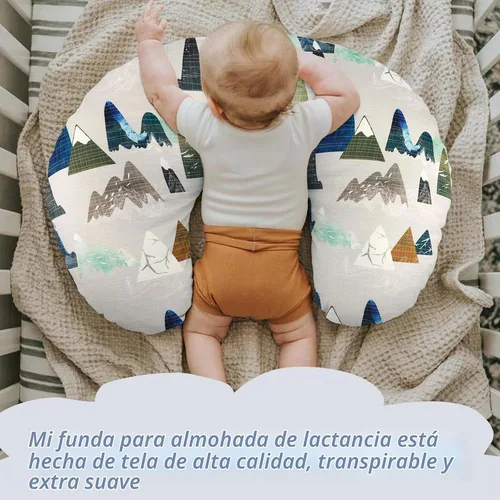 Vista 2 de TANOFAR Funda de almohada de lactancia, 1 paquete, funda elástica extraíble para almohadas de lactancia, ultra suave, se adapta perfectamente a