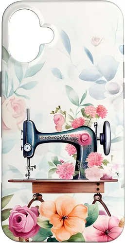 Vista 23 de Funda de costura floral vintage para máquina de coser iPhone 16