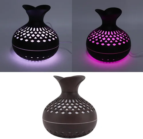 Vista 4 de Honio Mist Humidificador, difusor de grano de madera para dormitorios (marrón oscuro)