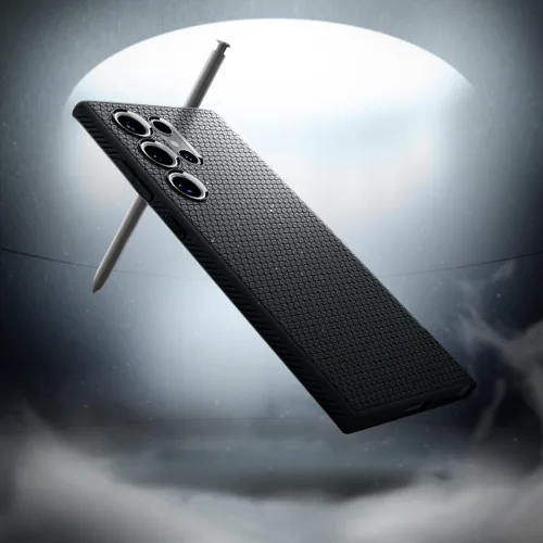 Vista 3 de Spigen Funda para Galaxy S24 Ultra, aire líquido [sin anillo magnético] [protección de grado militar] - negro mate Mate negro