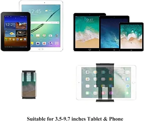 Vista 6 de Soporte de suelo para tableta con cuello de cisne flexible y base estable, soporte para tableta ajustable de 360 grados para iPad, teléfono celular