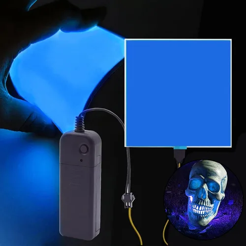 Vista 2 de Panel LED flexible, hoja de panel electroluminiscente EL cinta cortable suave para máscara de ojos, cosplay, decoración de fiesta, bricolaje