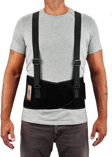 Vista 8 de Ergodyne ProFlex 1400UN Cinturón de soporte de espalda, 8.75 pulgadas de elastano, tamaño universal, se adapta a cintura de 28 a 46 pulgadas