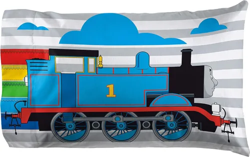Vista 4 de Jay Franco Thomas & Friends Stitch in Time - Juego de sábanas infantiles, de microfibra y resistentes a la decoloración, 3 piezas, ropa de cama