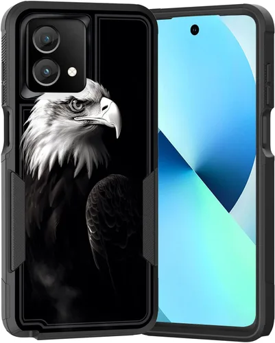 Vista 116 de para Moto G Play 4G 2024, funda de dos capas híbrida resistente y a prueba de golpes, PC duro + silicona suave protectora para Motorola Moto G Play