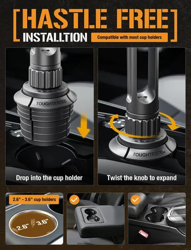 Vista 3 de ToughTested Talon Boom 2.0 - Soporte para tablet para automóvil, soporte de iPad resistente para camión, RV, soporte de teléfono ajustable, brazo