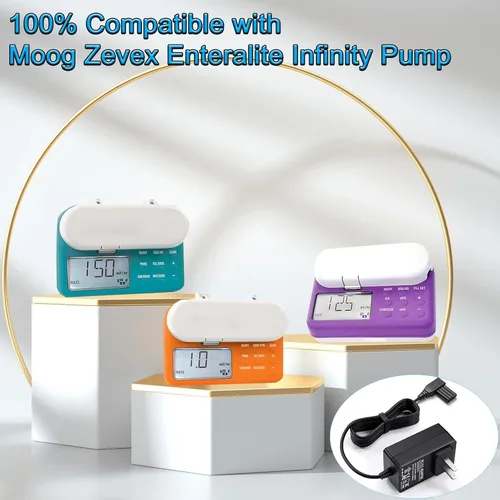 Vista 3 de Adaptador de fuente de alimentación de 5 V CA Cable cargador para bomba Moog Zevex Enteralite Infinity, para bombas Zevex Infinity Orange Cable