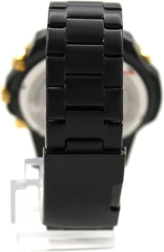 Vista 4 de Accutime Wonder Woman WW84 Reloj de acero inoxidable con cronógrafo de estilo buceador genuino para mujer o hombre (WOM8008SHW), Negro -, Superhéroe