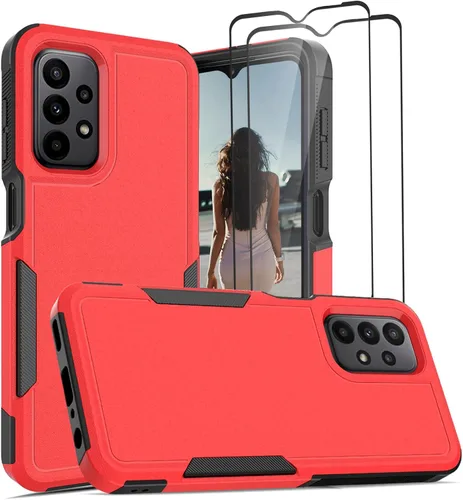 Vista 38 de Jeylly Compatible con Samsung Galaxy A22 5G Funda, Funda Samsung A22 5G con 2pcs protectores de pantalla de vidrio templado