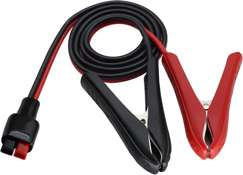 Vista 2 de Cable de clip de cocodrilo de 12 AWG 45A (an-der-Son) Cable de clip de cocodrilo a cable de labio C Alli-Gator Clip a 45A enchufe de batería Ca-ble