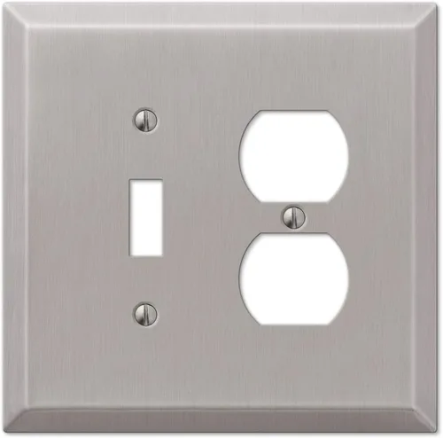 Vista 5 de Colester Direct - Placa de pared de níquel satinado para interruptor de pared, cubierta de tomacorriente GFI, acabado mate de níquel satinado