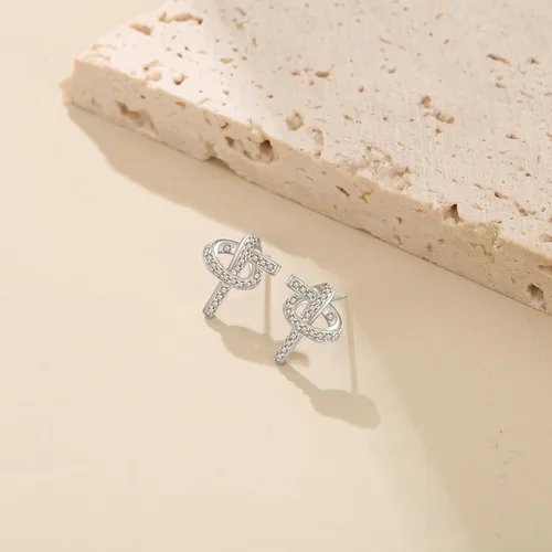 Vista 4 de 925 Sterling Silver CZ Stud Earrings Cubic Zirconia Tiny Ear Stud Gift for Women Girls
