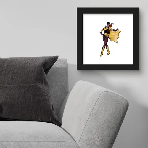 Vista 4 de Trends International Gallery Pops DC Comics Bombshells - Batgirl - Figura Pinup - Póster de pared, 12 x 12 pulgadas, versión enmarcada en negro
